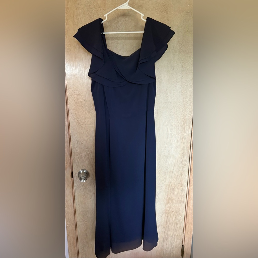 London Times Midnight Blue Midi Dress